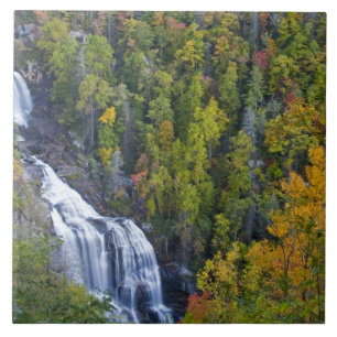 Azulejo De Cerámica Cascadas de Whitewater en el Nantahala Nacional