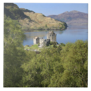 Azulejo De Cerámica Castillo de Eilean Donan, Escocia. El famoso Eilea
