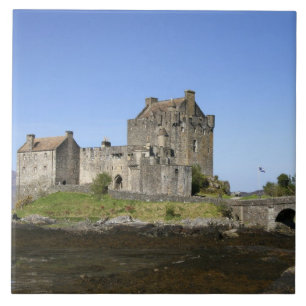 Azulejo De Cerámica Castillo de Eilean Donan, Escocia. El famoso Eilea