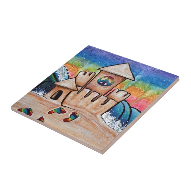 Azulejo De Cerámica Castillo de la arena (Lado)