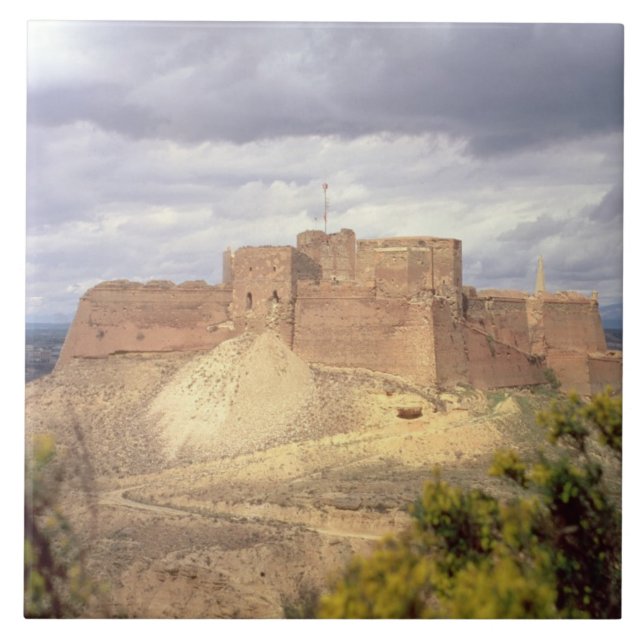 Azulejo De Cerámica Castillo de Monzon, donde rey James pasó su (Frente)
