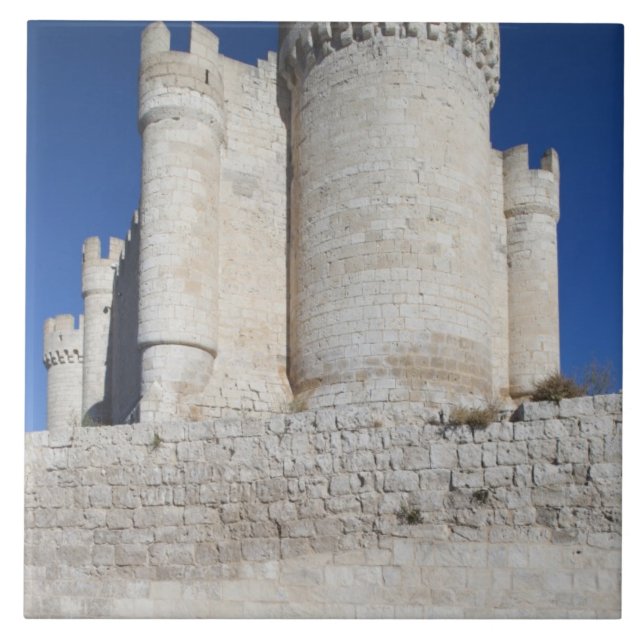 Azulejo De Cerámica Castillo Penafiel, contiene el Museo del Vino (Frente)