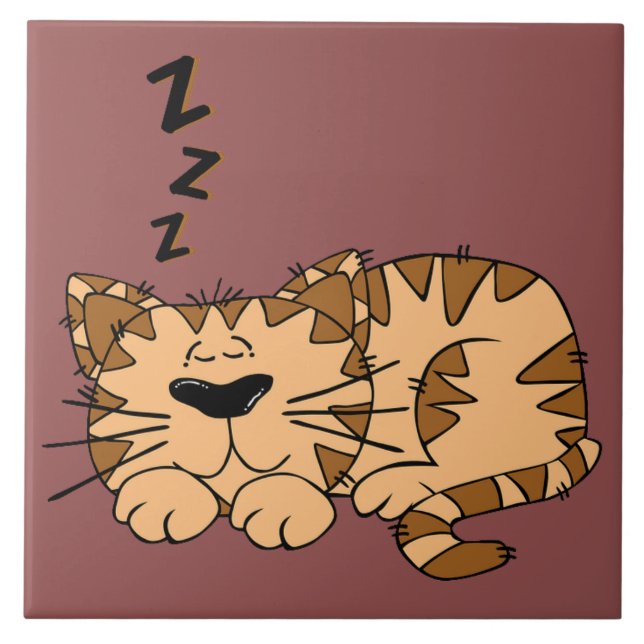 Azulejo De Cerámica Cat Nap Kitty Gran Tile Cerámico (Frente)
