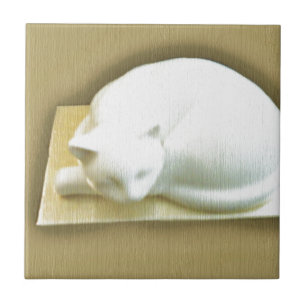 Azulejo De Cerámica Cat on Gold Box II