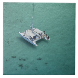 Azulejo De Cerámica Catamarán, Islas Mamanuca, Fiji, Pacífico Sur