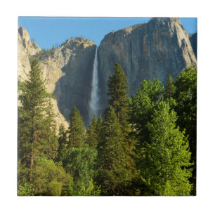 Azulejo De Cerámica Catarata Superior de Yosemite, Río Merced, Yosemit