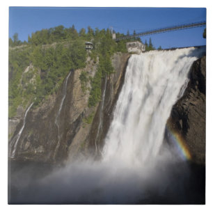 Azulejo De Cerámica Cataratas de Montmorency cerca de Quebec.