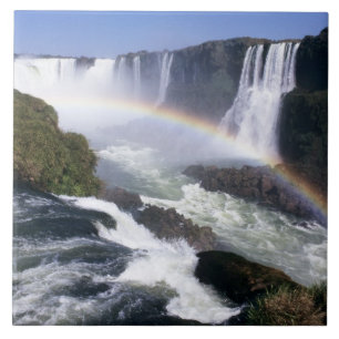 Azulejo De Cerámica Cataratas del Iguazú, Estado de Paraná, Brasil. Vi