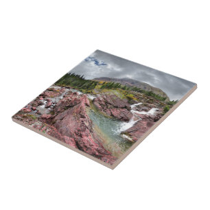Azulejo De Cerámica Cataratas Redrock - Parque nacional Glacier