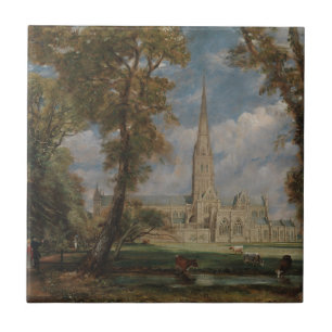 Azulejo De Cerámica Catedral de John Constable el   Salisbury del Bish