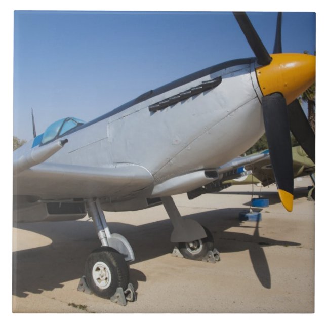 Azulejo De Cerámica Caza de combate Spitfire de fabricación británica (Frente)
