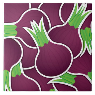 Azulejo De Cerámica Cebollas moradas