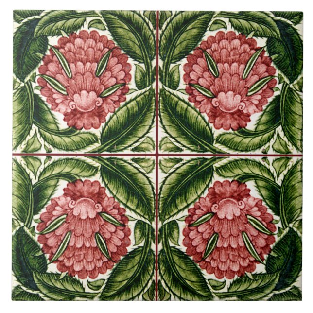 Azulejo De Cerámica Cerámica de Guillermo De Morgan Victorian (Frente)