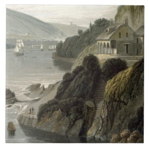 Azulejo De Cerámica Cerca de Kingswear, en el dardo, Devon, del