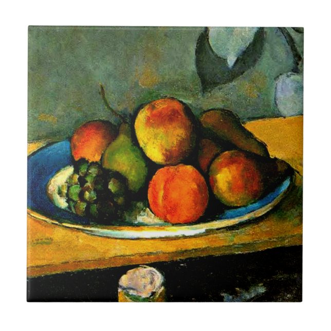Azulejo De Cerámica Cezanne - Peaches, piñas y uvas (Frente)