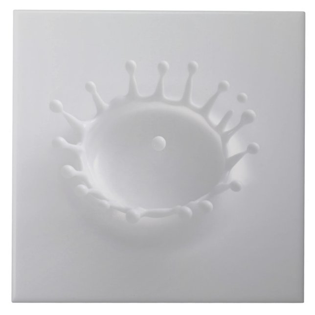 Azulejo De Cerámica Chapoteo de la leche (Frente)