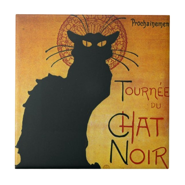 Azulejo De Cerámica Chat Noir - Gato negro (Frente)