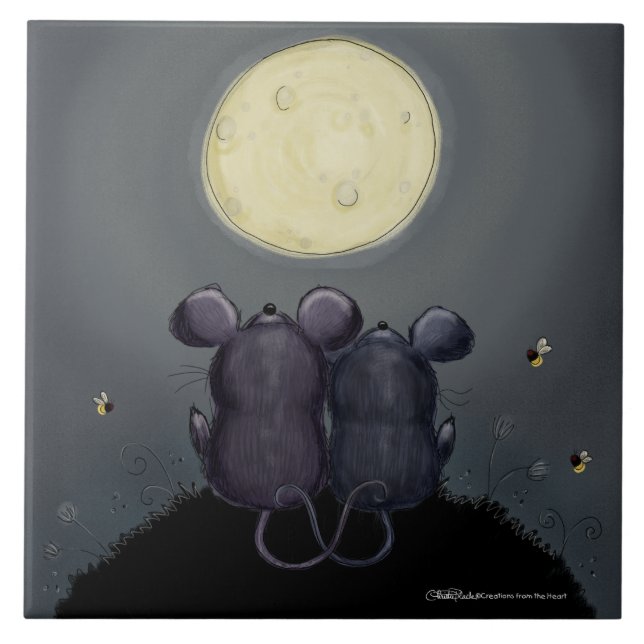 Azulejo De Cerámica Cheesy Moon (Frente)