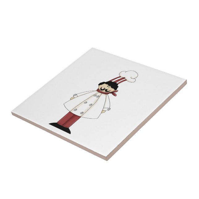 Azulejo De Cerámica Chef italiano #1 Tile (Lado)