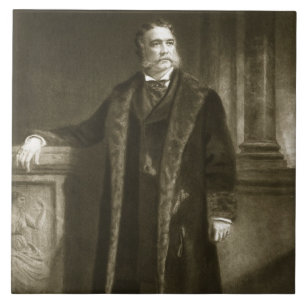 Azulejo De Cerámica Chester A. Arthur, 21ro presidente del St unido
