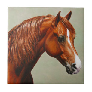 Azulejo De Cerámica Chestnut Morgan Horse