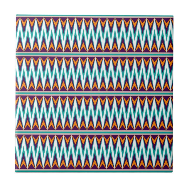 Azulejo De Cerámica Chevron azteca #8 @ VictoriaShaylee (Frente)