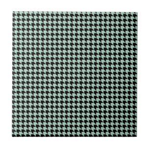 Azulejo De Cerámica Chevron Cheques Seafoam y Black