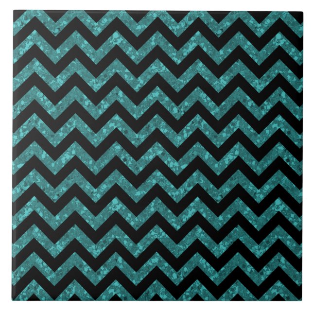 Azulejo De Cerámica Chevron Purpurina Look Tile (Frente)