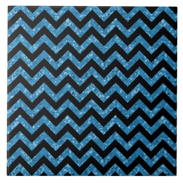 Azulejo De Cerámica Chevron Purpurina Look Tile (Frente)