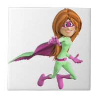 Chica estupendo de Toon en verde y rosa
