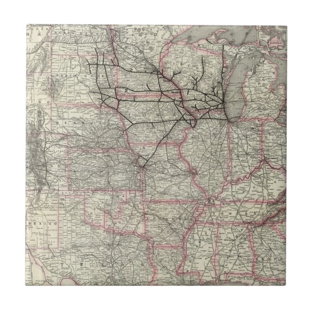 Azulejo De Cerámica Chicago Milwaukee y relais de San Pablo y (Frente)