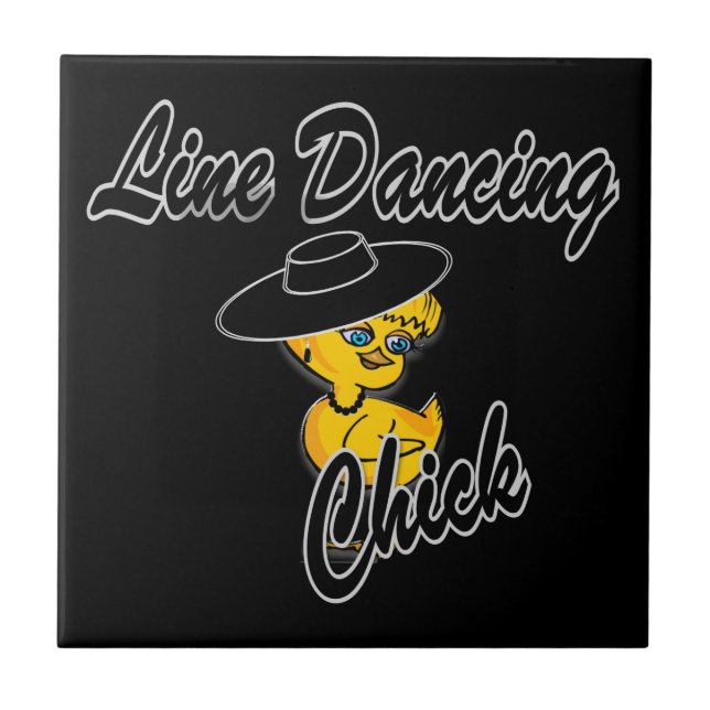 Azulejo De Cerámica Chick de baile en línea #4 (Frente)