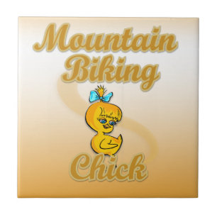 Azulejo De Cerámica Chick de ciclismo de montaña