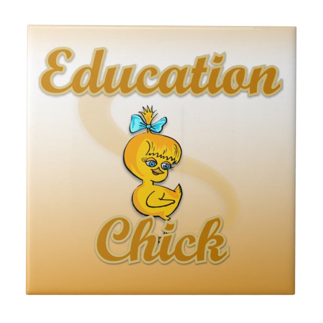 Azulejo De Cerámica Chick de educación (Frente)