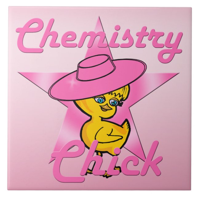 Azulejo De Cerámica Chick de Química #8 (Frente)