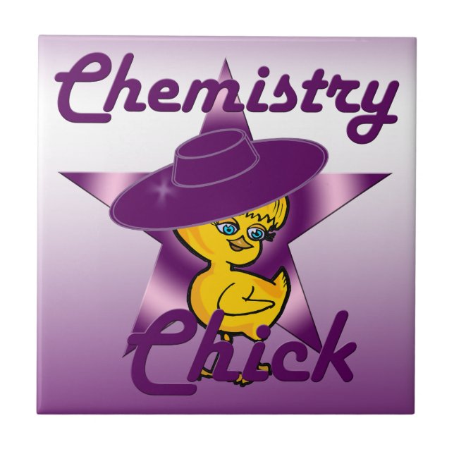 Azulejo De Cerámica Chick de Química #9 (Frente)