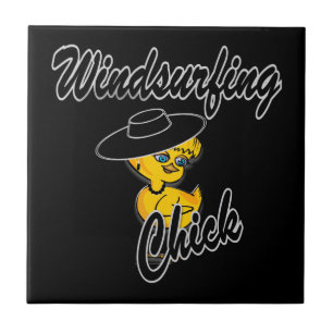 Azulejo De Cerámica Chick de windsurf #4