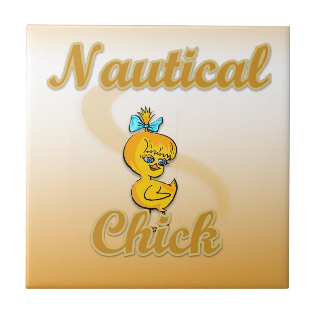 Azulejo De Cerámica Chick náutico (Frente)