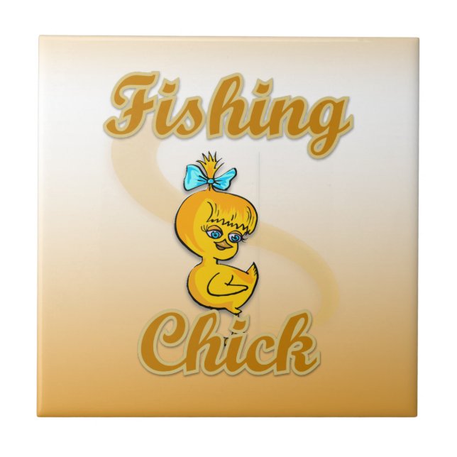 Azulejo De Cerámica Chick pescador (Frente)
