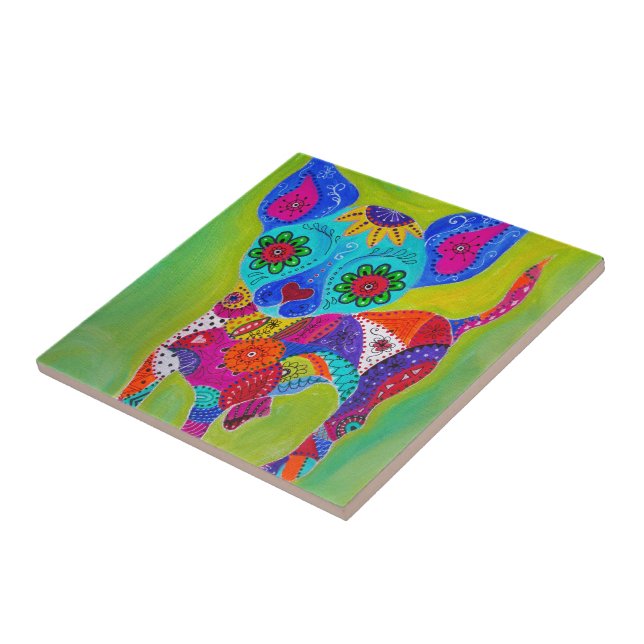 AZULEJO DE CERÁMICA CHIHUAHUA DEL PERRO DEL EL PERRO (Lado)