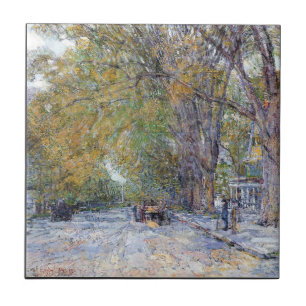 Azulejo De Cerámica Childe Hassam - calle principal Hampton del este