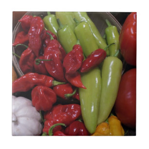 Azulejo De Cerámica Chili Peppers