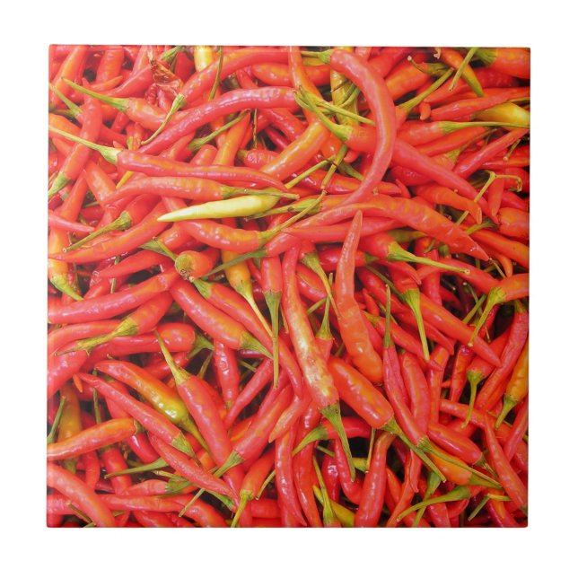Azulejo De Cerámica Chili Rojo (Frente)