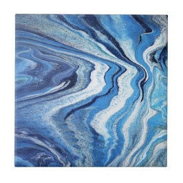 Azulejo De Cerámica Chispa azul de Geode