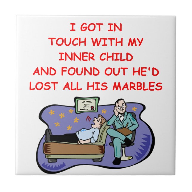 Azulejo De Cerámica chiste del psych (Frente)