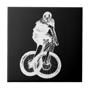 Azulejo De Cerámica CicLISTA BMX MTB de Mountain Biker