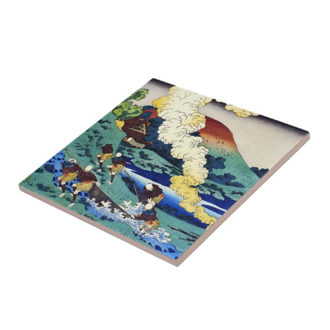 Azulejo De Cerámica Cien poemas explicados por la enfermera Hokusai (Lado)