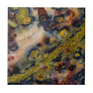 Azulejo De Cerámica Cierre abstracto de Ocean Jasper