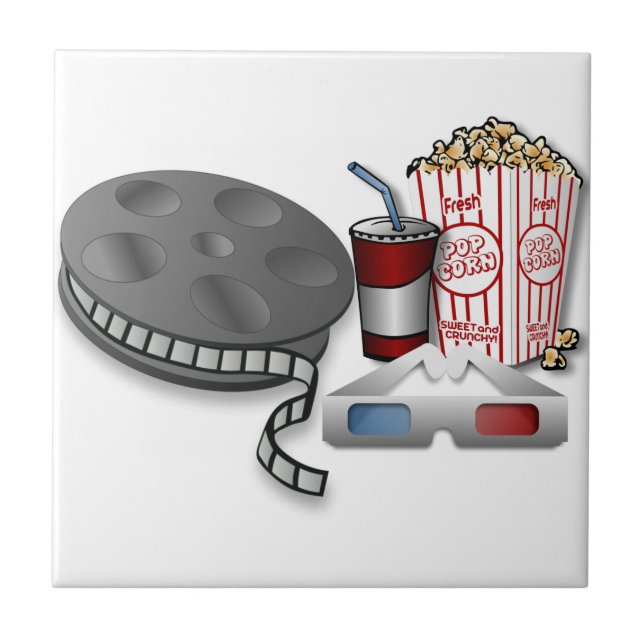 Azulejo De Cerámica Cine 3D (Frente)