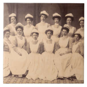 Azulejo De Cerámica circa los diplomados 1914 de escuela de enfermería